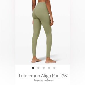 lululemon athletica Align High-Rise Pant 28" Rosemary Green